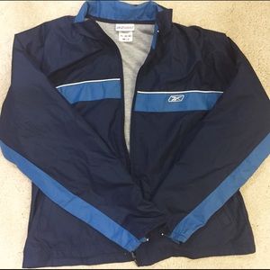 Reebok navy blue windbreaker jacket